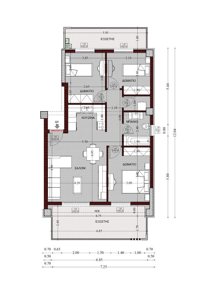 Квартира в Салониках, Греция, 96 м² - фото 5