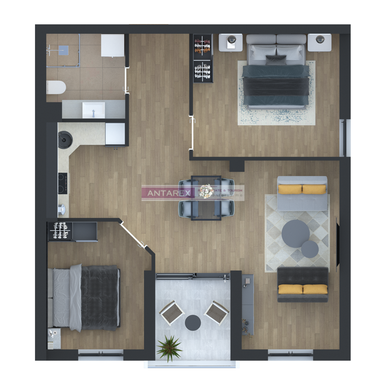 Апартаменты в Херцег-Нови, Черногория, 59.6 м² - фото 6