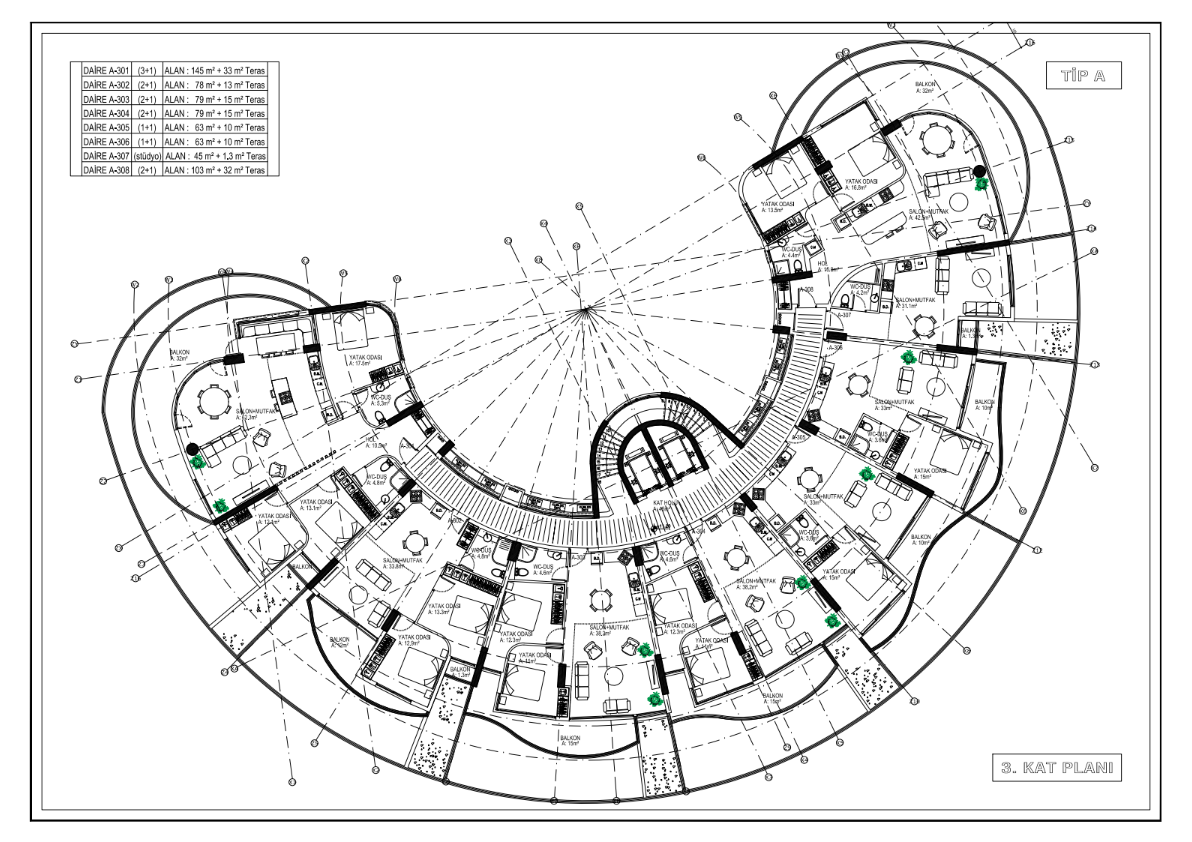 Квартира в Кирении, Кипр, 45 м² - фото 3