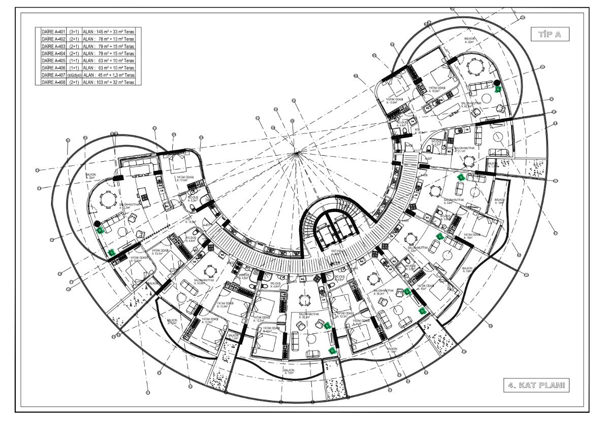 Квартира в Кирении, Кипр, 45 м² - фото 4