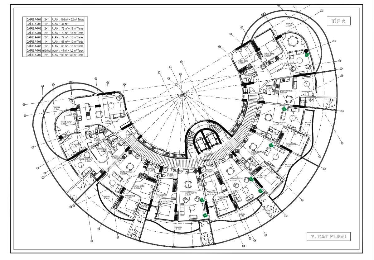 Квартира в Кирении, Кипр, 45 м² - фото 7