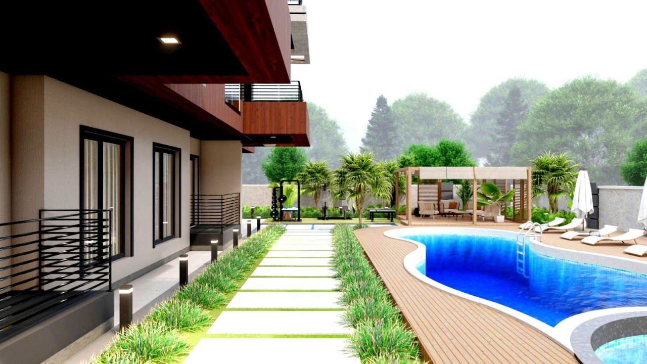 Квартира в Газипаше, Турция, 45 м² - фото 7