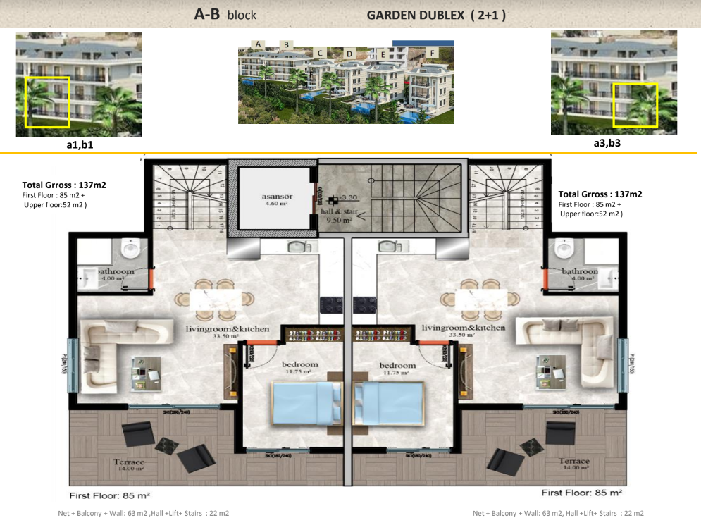 Квартира в Кестеле, Турция, 55 м² - фото 11