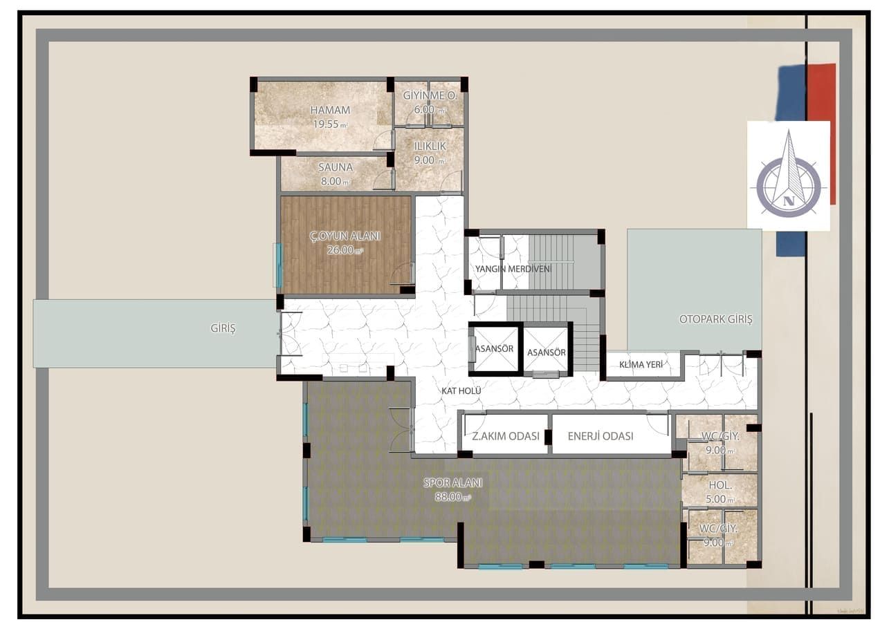 Квартира в Алании, Турция, 48 м² - фото 13