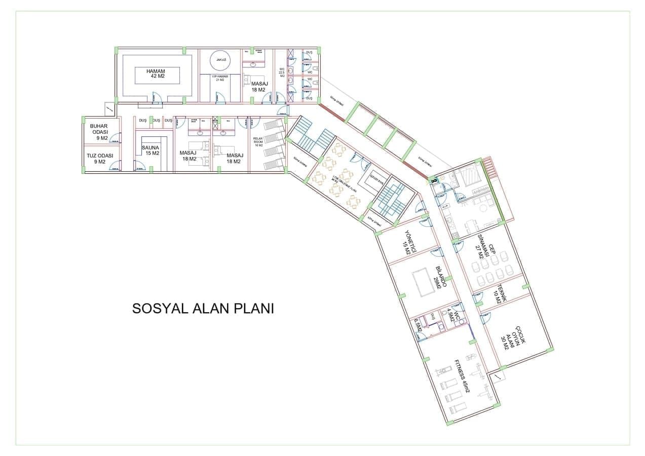 Квартира в Газипаше, Турция, 51 м² - фото 15