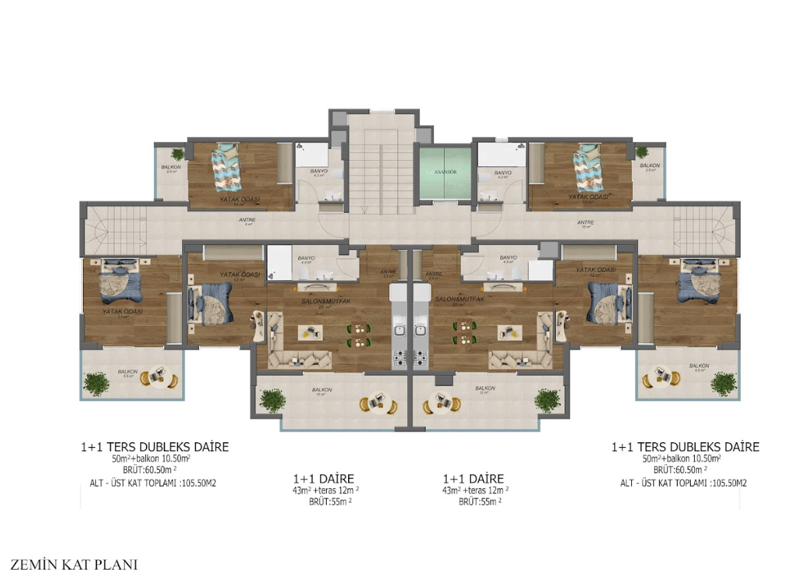Квартира в Алании, Турция, 84 м² - фото 15