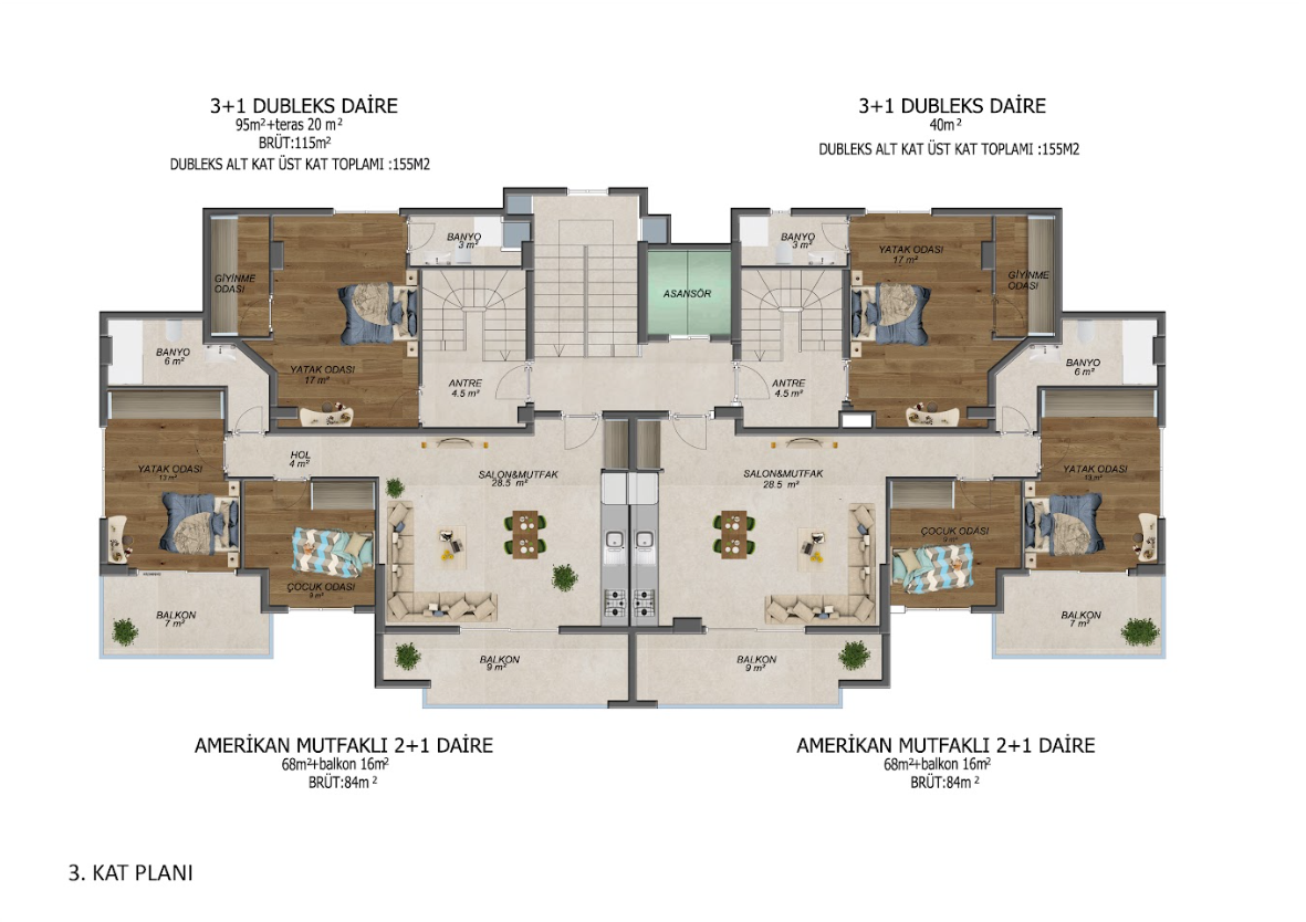 Квартира в Алании, Турция, 84 м² - фото 16