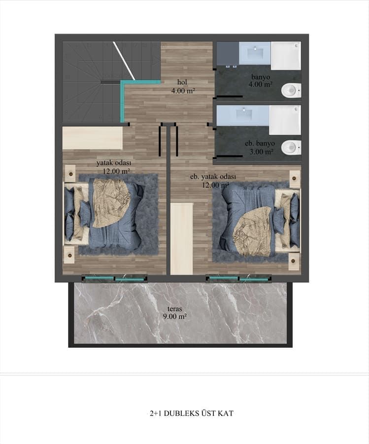 Квартира в Алании, Турция, 52 м² - фото 18
