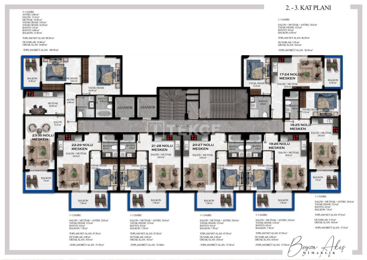 Апартаменты в Алании, Турция, 70 м² - фото 18
