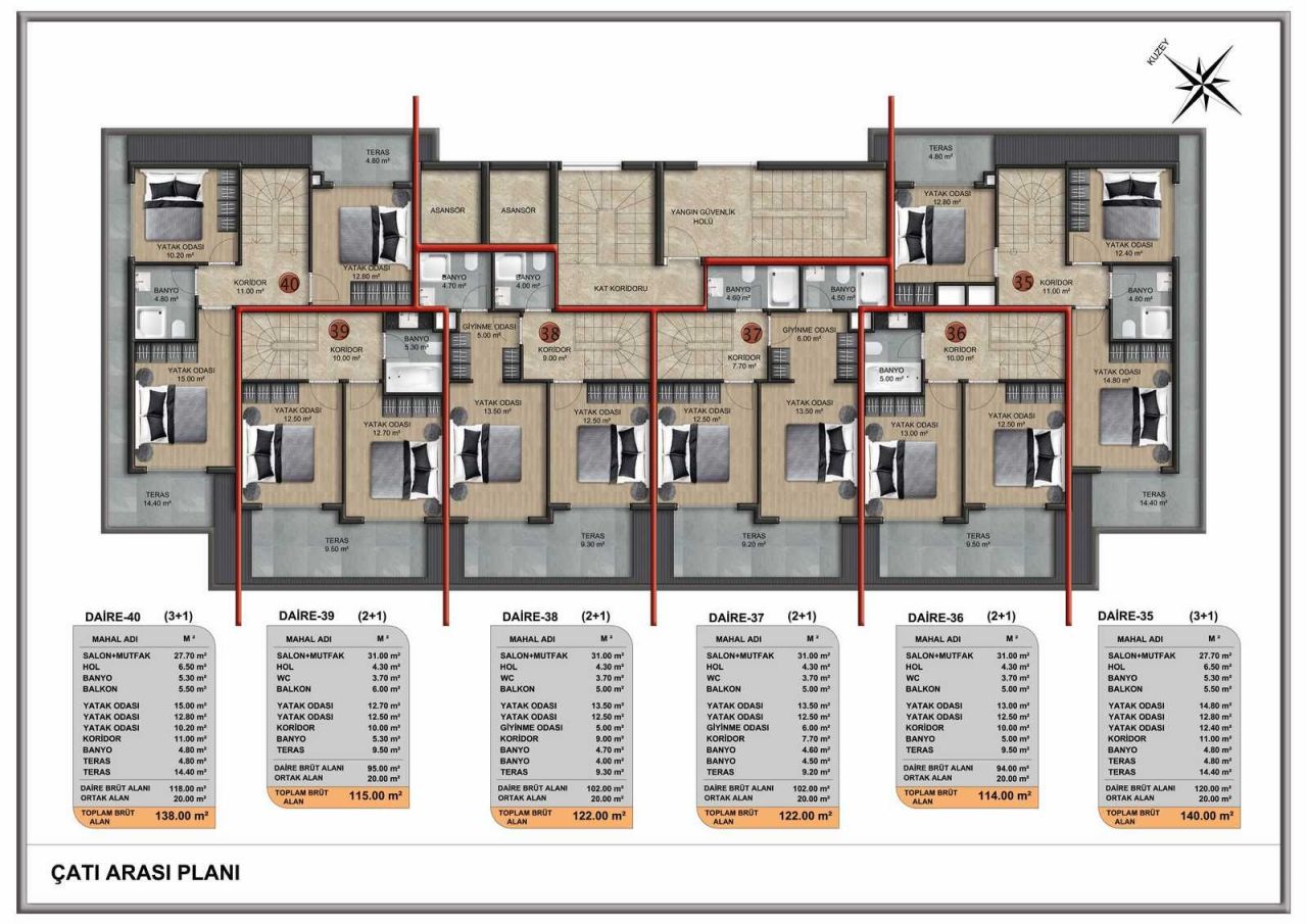 Пентхаус в Алании, Турция, 140 м² - фото 19