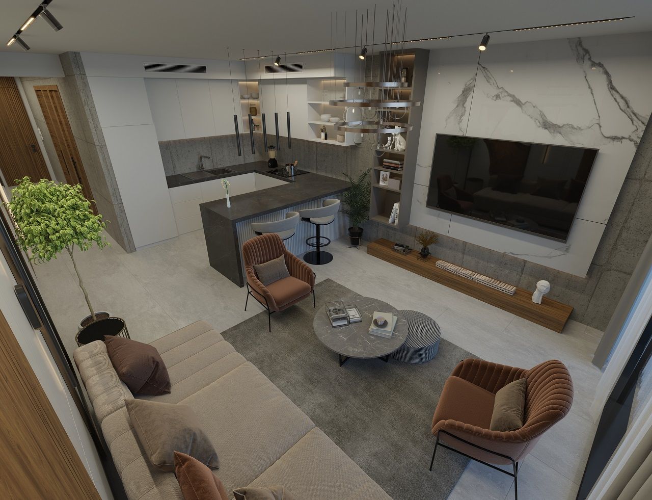 Апартаменты в Кирении, Кипр, 40 м² - фото 17