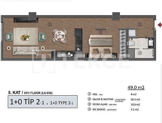 Апартаменты в Бейликдюзю, Турция, 225 м² - фото 12