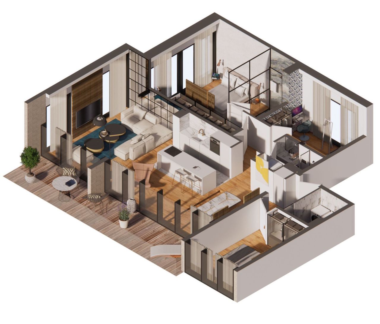 Квартира в Будве, Черногория, 124.63 м² - фото 5