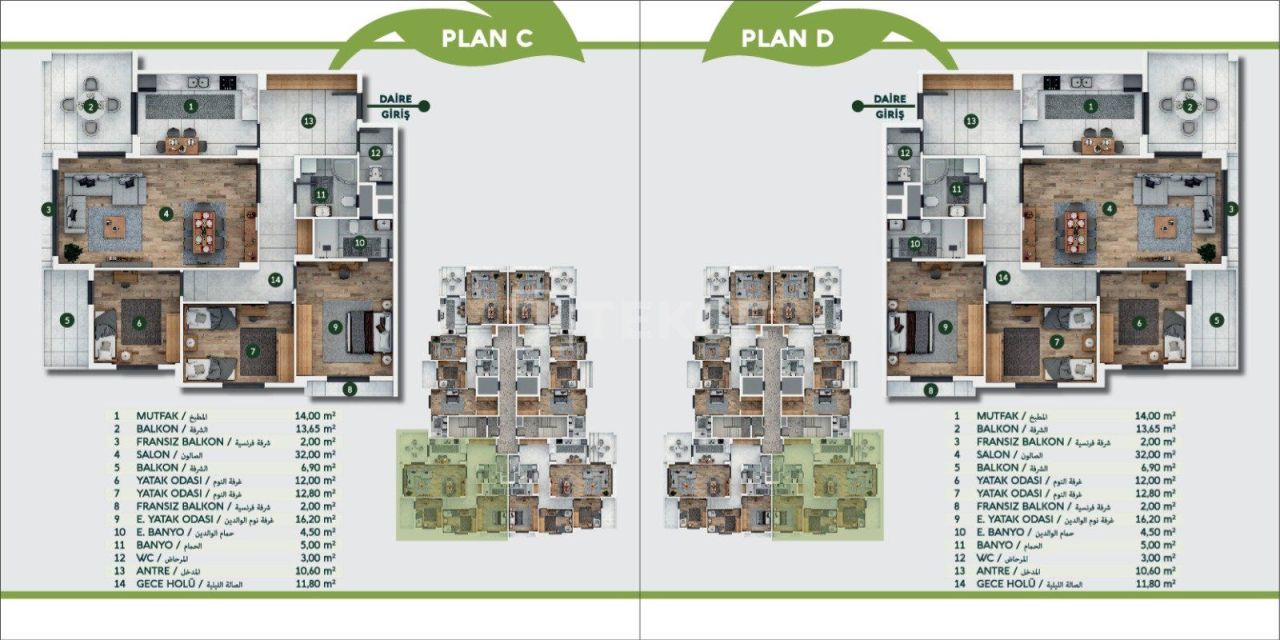 Апартаменты Йомра, Турция, 190 м² - фото 13