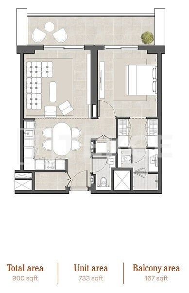 Апартаменты Дамак Хиллз, ОАЭ, 75 м² - фото 14