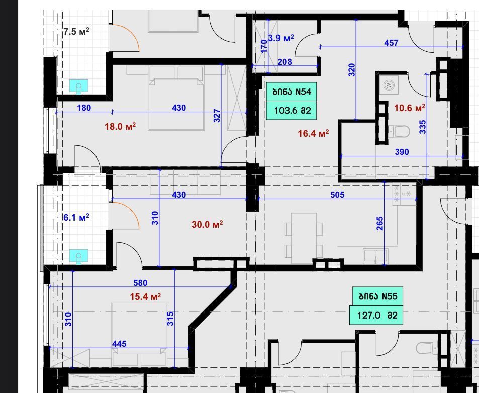 Квартира в Тбилиси, Грузия, 103 м² - фото 1