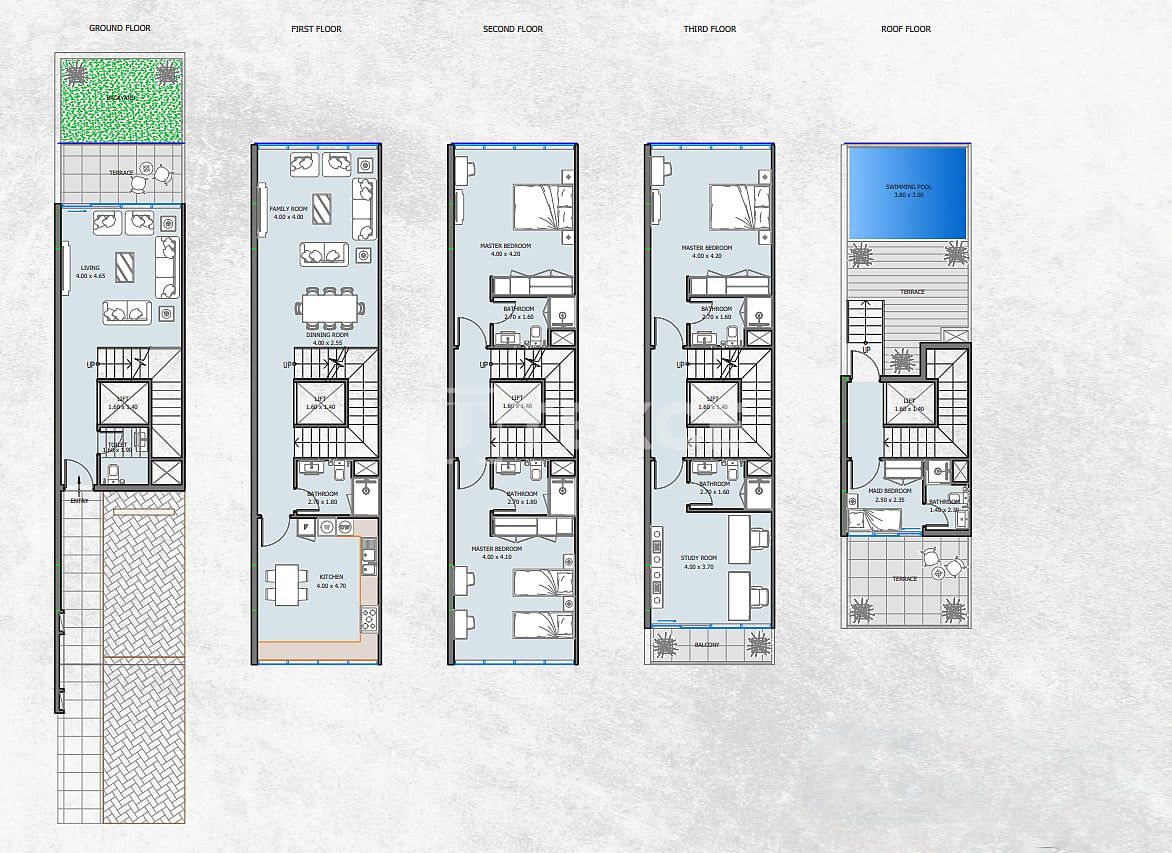 Таунхаус Халифа Сити, ОАЭ, 378 м² - фото 15