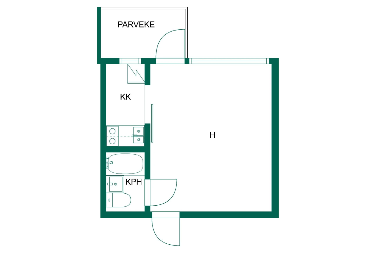 Квартира в Коуволе, Финляндия, 20 м² - фото 2