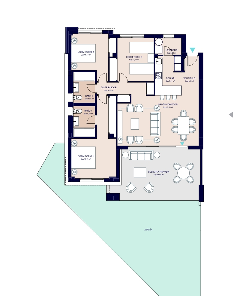 Апартаменты на Коста-дель-Соль, Испания, 107 м² - фото 15