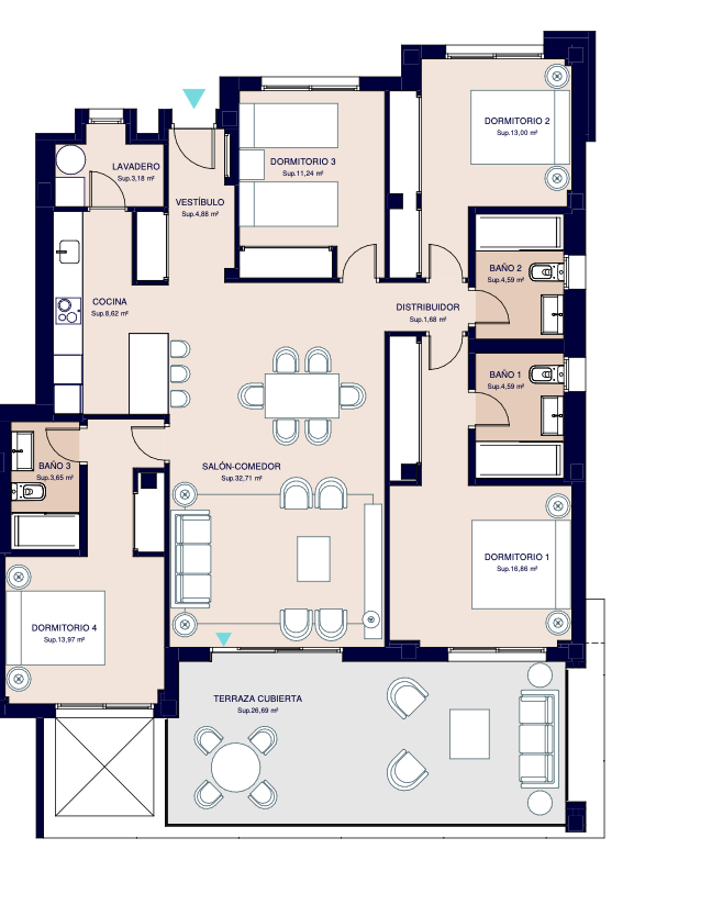 Апартаменты на Коста-дель-Соль, Испания, 107 м² - фото 16