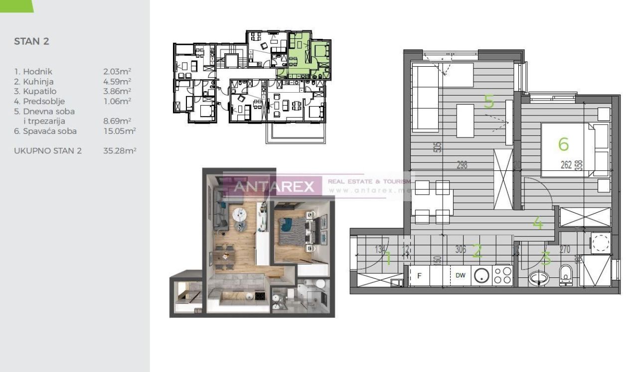 Апартаменты в Биеле, Черногория, 107 м² - фото 13