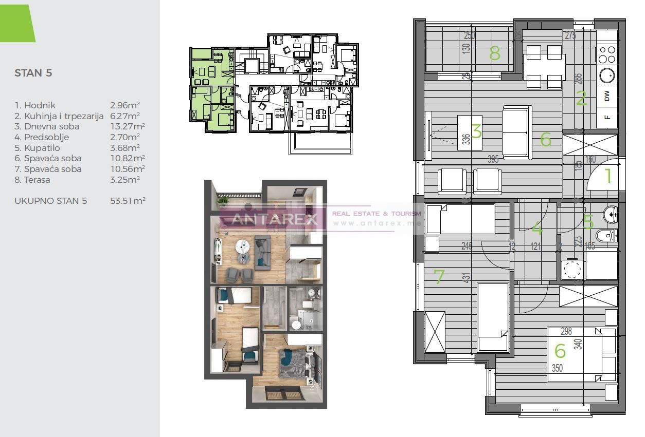 Апартаменты в Биеле, Черногория, 107 м² - фото 15