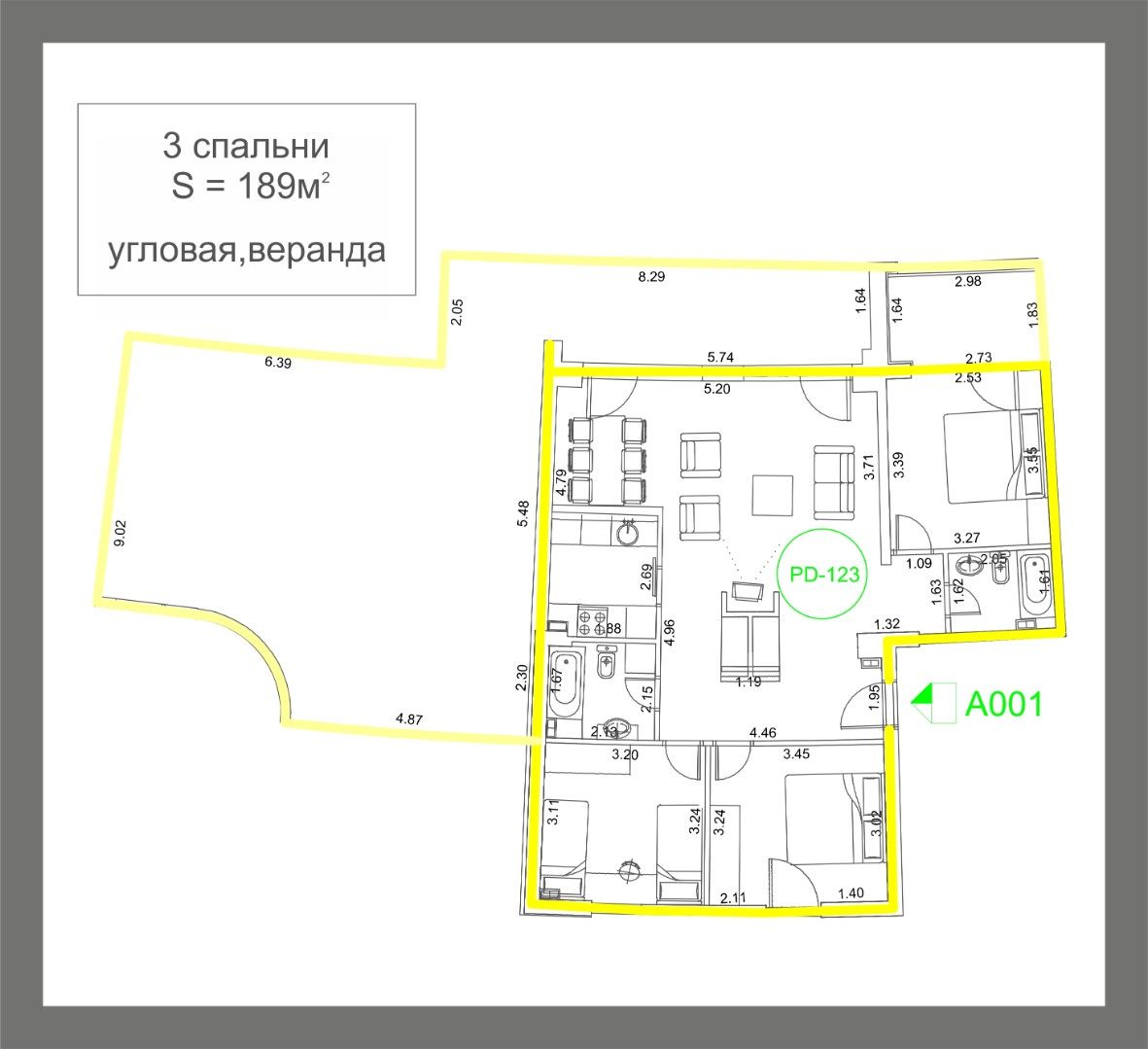 Квартира в Будве, Черногория, 149 м² - фото 18