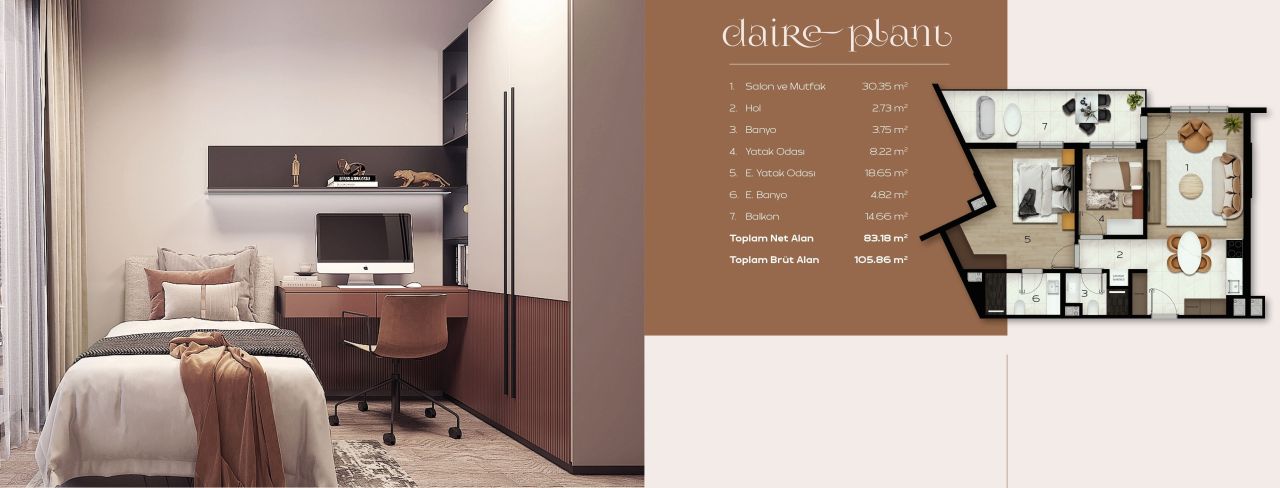 Квартира в Стамбуле, Турция, 65 м² - фото 12