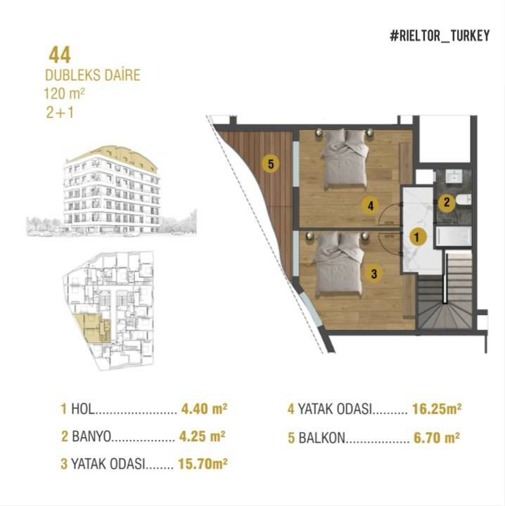 Инвестиционный проект в Анталии, Турция, 57 м² - фото 15