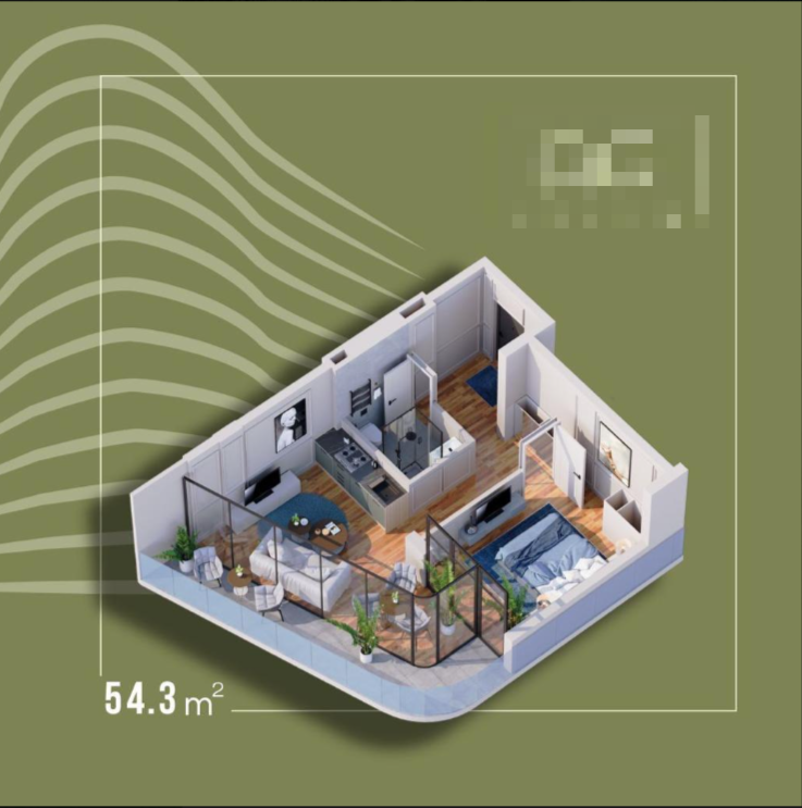 Mieszkanie 1 pokój 543 m² Kvariati, Gruzja