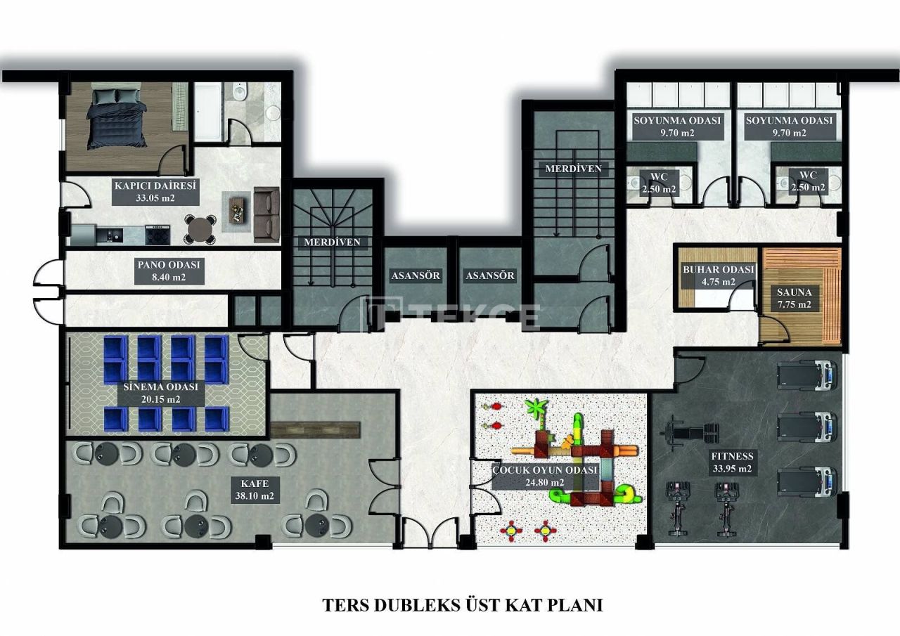 Апартаменты в Алании, Турция, 60 м² - фото 16
