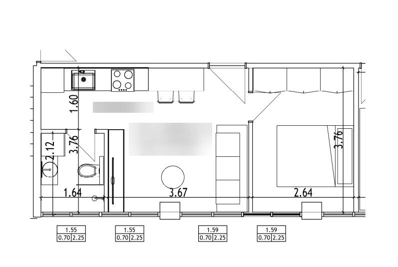 Квартира в Салониках, Греция, 40 м² - фото 1