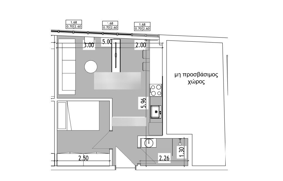 Квартира в Салониках, Греция, 40 м² - фото 1