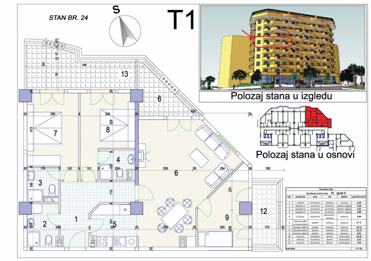 Квартира в Будве, Черногория, 111 м² - фото 2