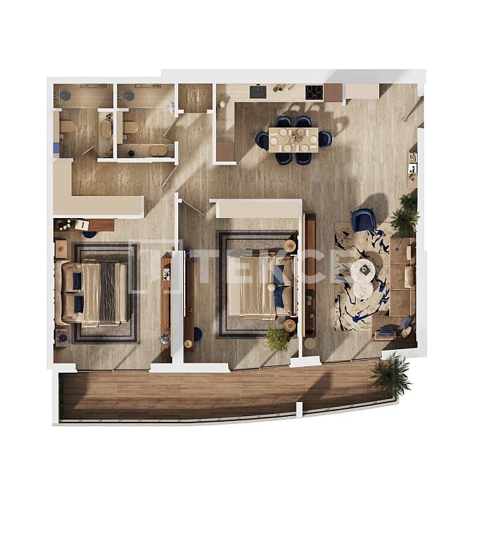 Апартаменты в Дубае, ОАЭ, 68 м² - фото 10