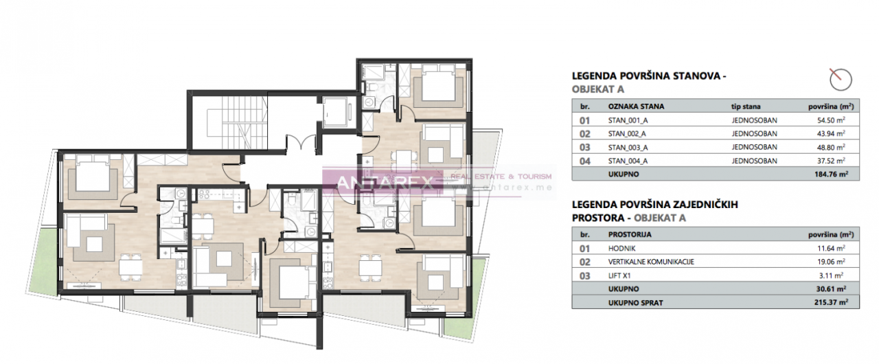 Апартаменты в Петроваце, Черногория, 46 м² - фото 15
