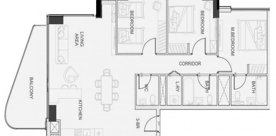 Апартаменты в Дубае, ОАЭ, 126.72 м² - фото 2