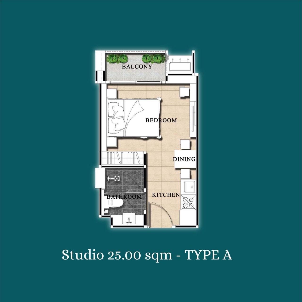 Квартира в Паттайе, Таиланд, 25 м² - фото 7