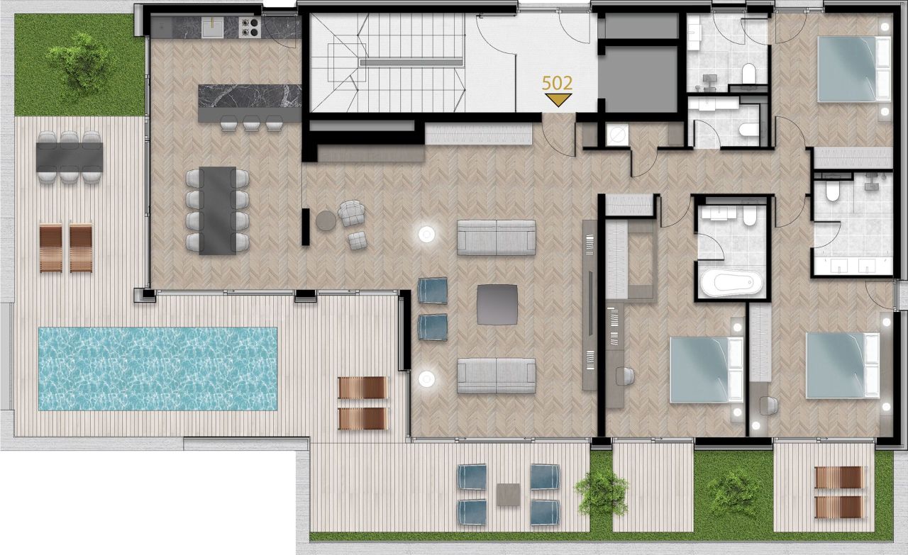 Квартира в Тивате, Черногория, 278.32 м² - фото 14