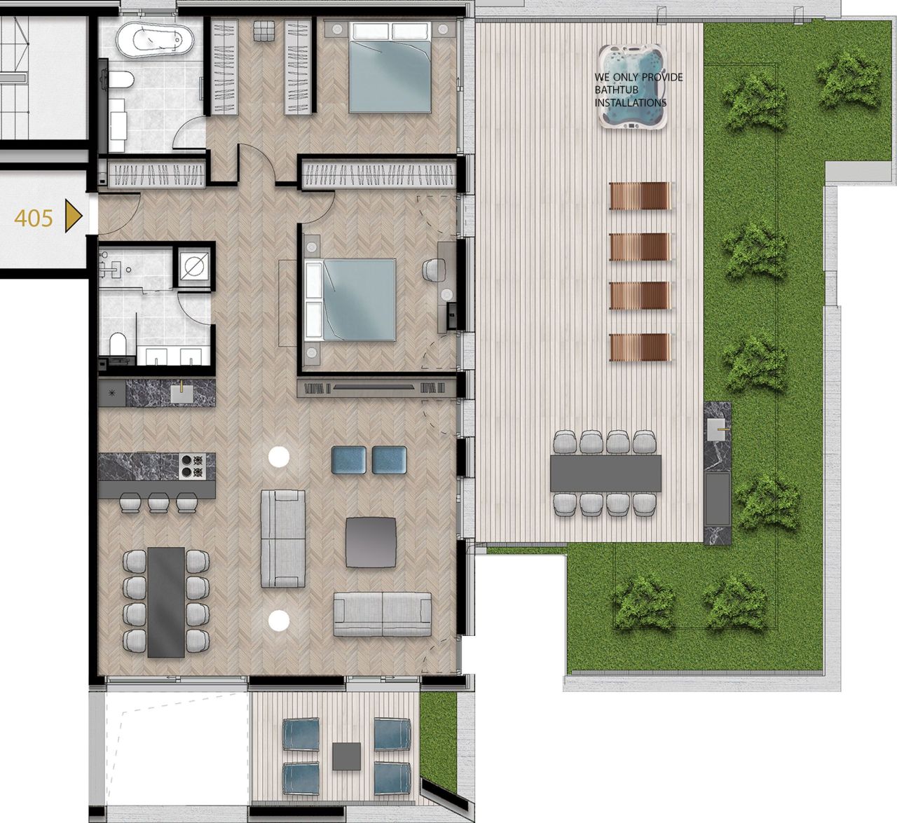 Квартира в Тивате, Черногория, 231.06 м² - фото 15