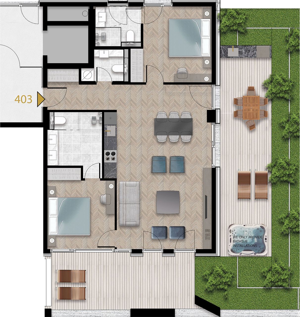 Квартира в Тивате, Черногория, 158.22 м² - фото 18