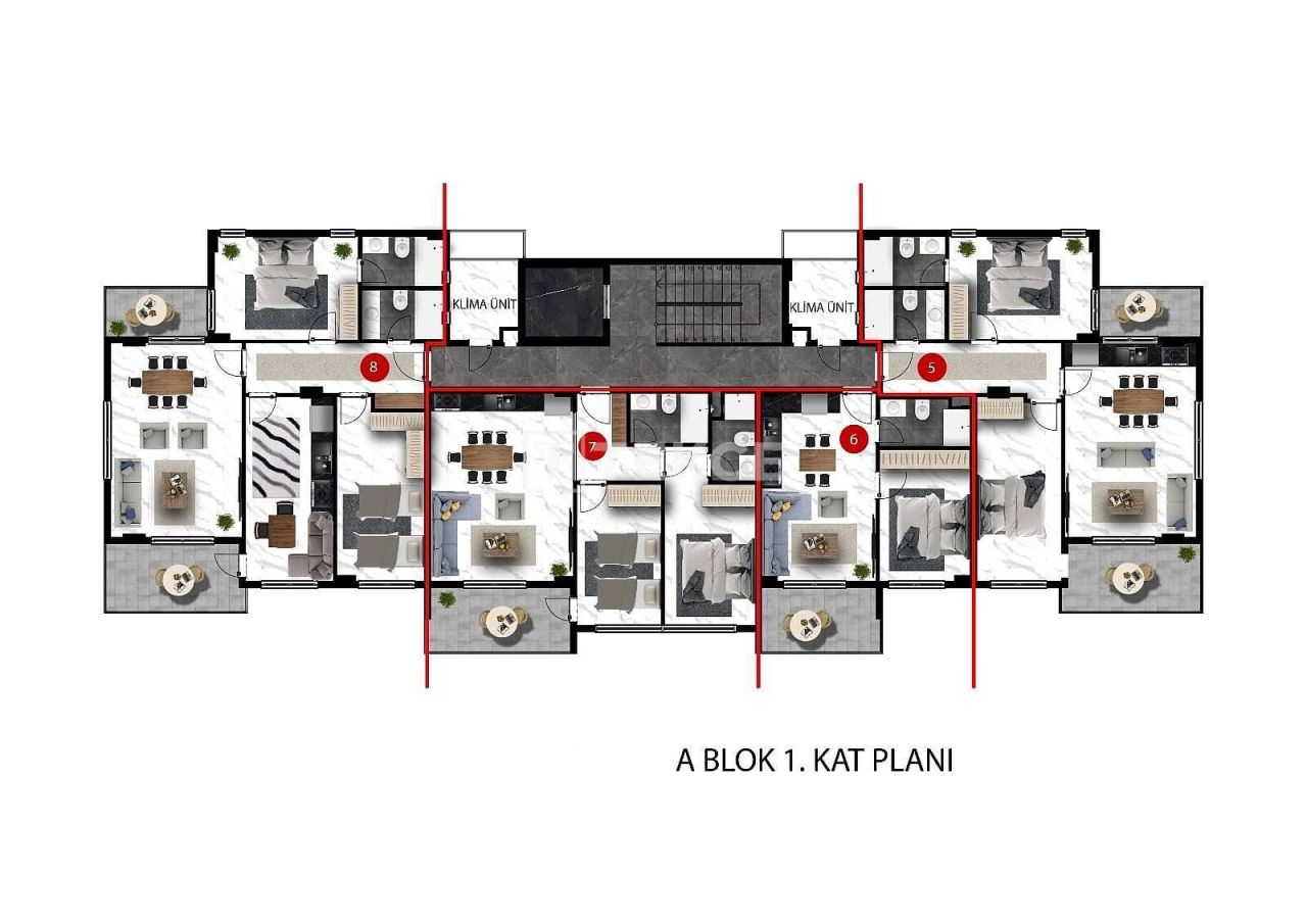 Апартаменты в Алании, Турция, 71 м² - фото 17
