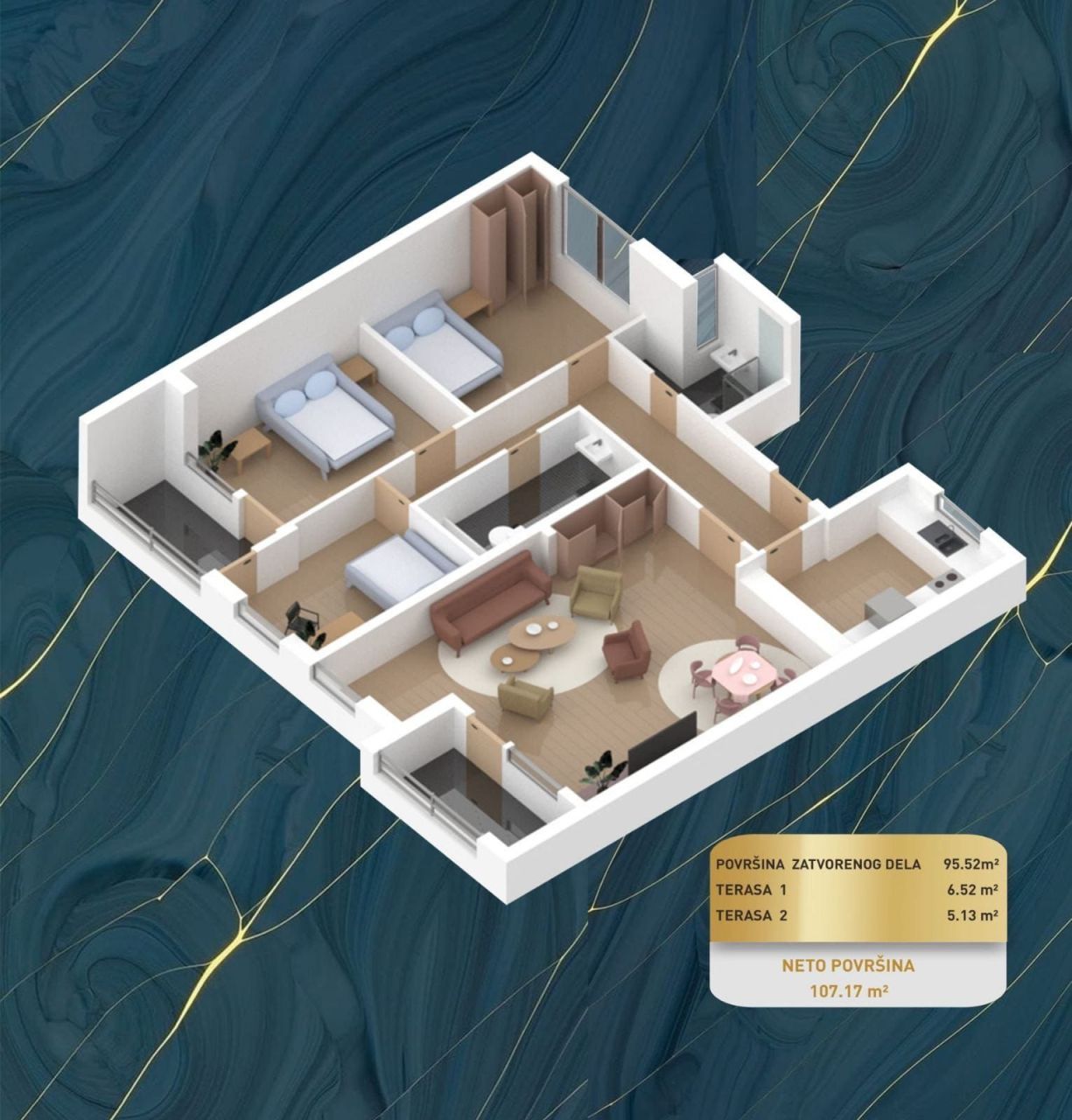 Квартира в Белграде, Сербия, 107 м² - фото 9