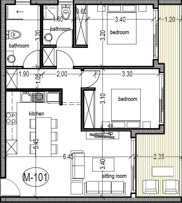 Апартаменты в Пафосе, Кипр, 90 м² - фото 11