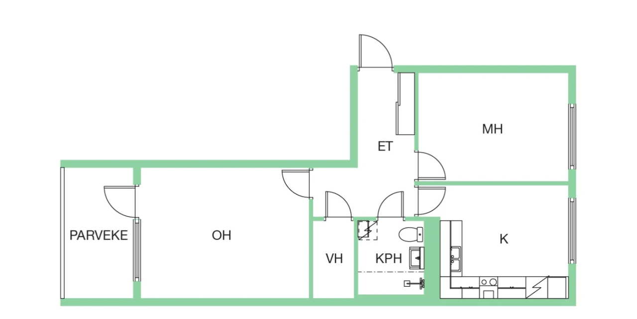 Квартира в Хейнола, Финляндия, 59.5 м² - фото 2