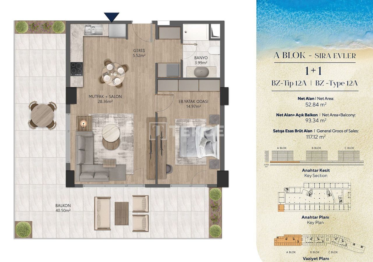 Апартаменты в Стамбуле, Турция, 60 м² - фото 19