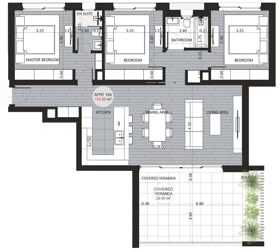 Квартира в Лимасоле, Кипр, 142 м² - фото 5
