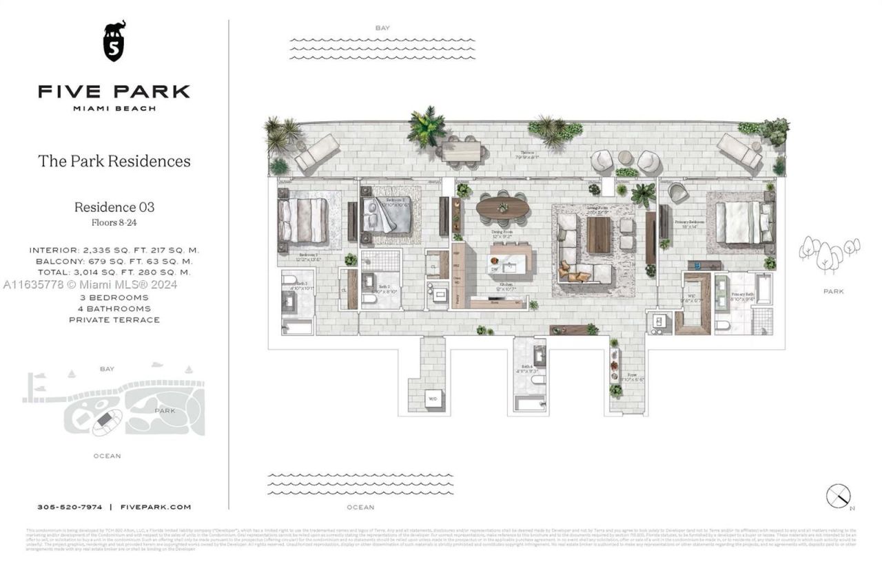 Квартира в Майами, США, 230 м² - фото 11