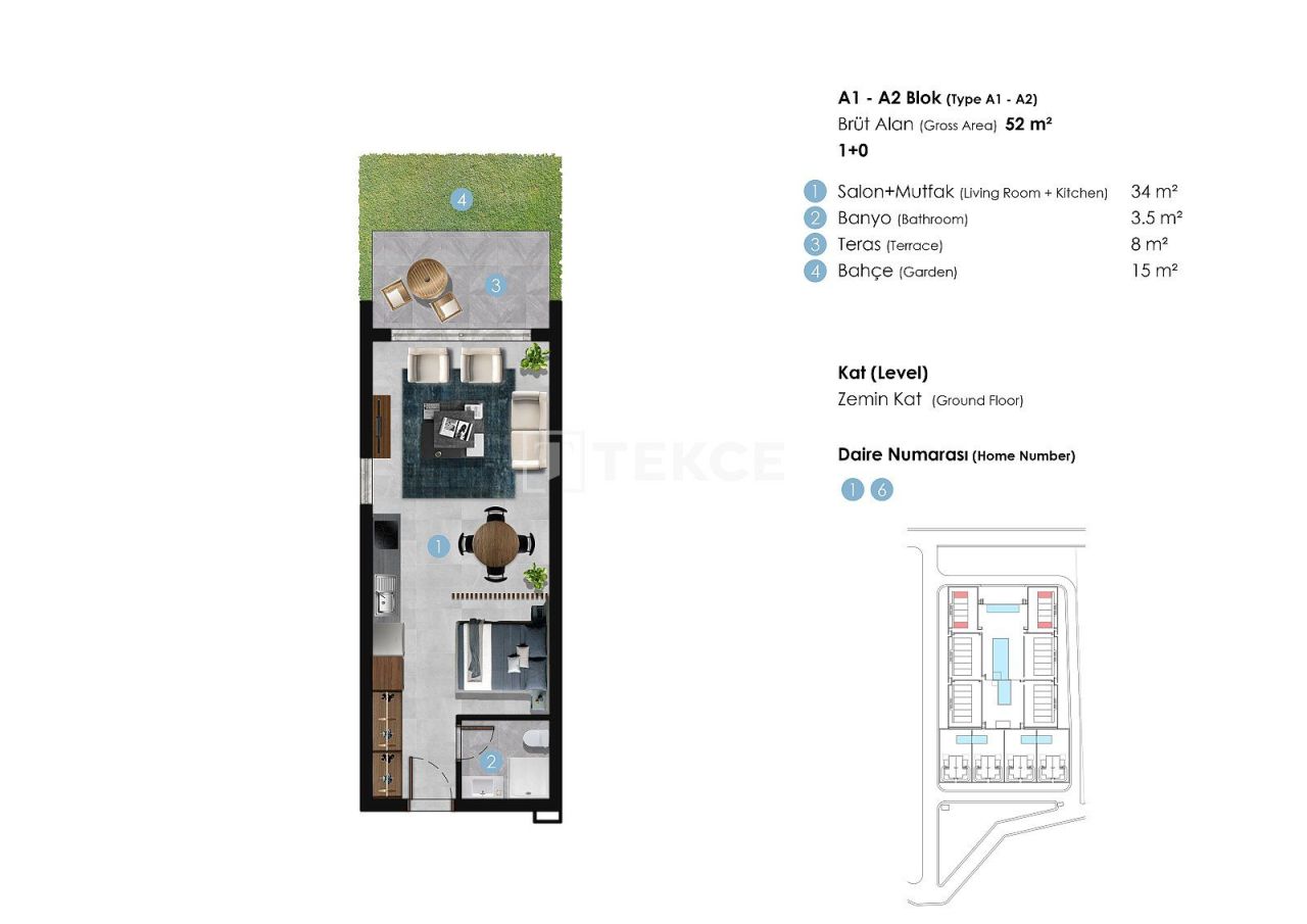 Апартаменты в Кирении, Кипр, 65 м² - фото 18