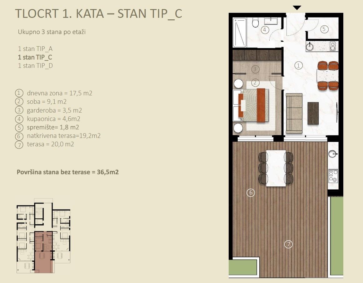Квартира в Новиграде, Хорватия, 60.43 м² - фото 9